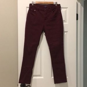 NYDJ Jeans Maroon/Burgundy